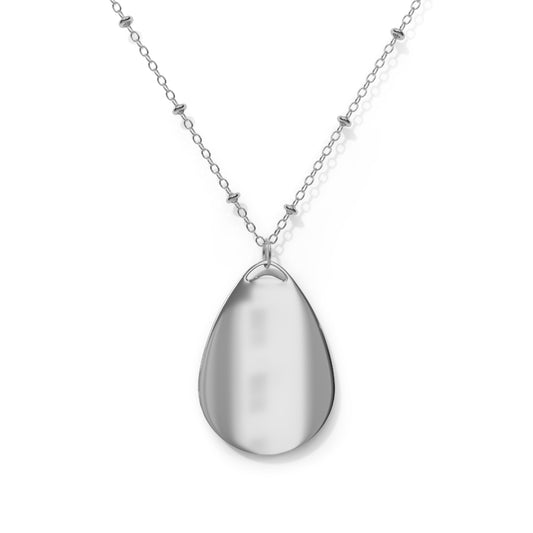 Lightning Bolt Oval Necklace — Minimalist Energy Pendant