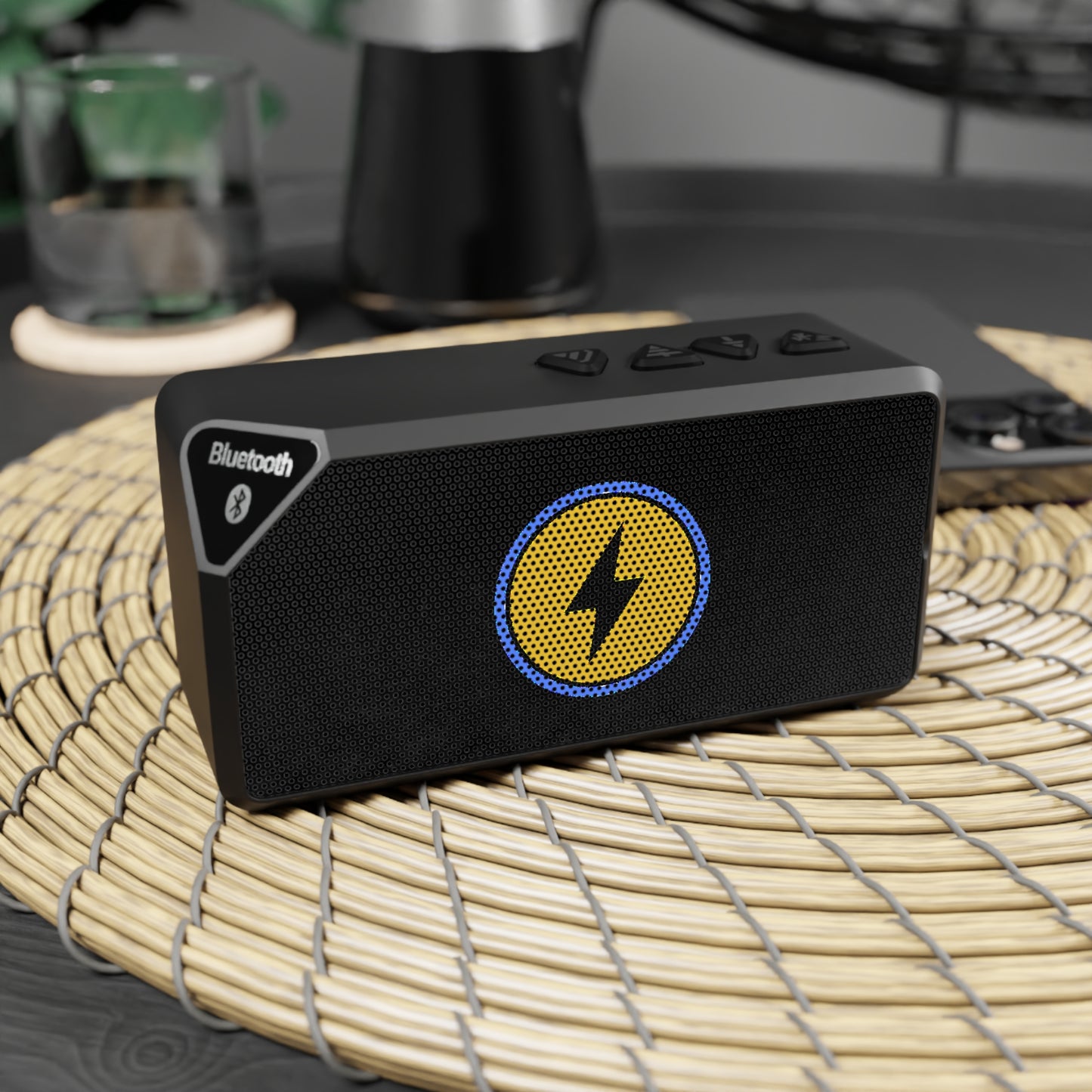 Bluetooth Speaker with Lightning Bolt Emblem
