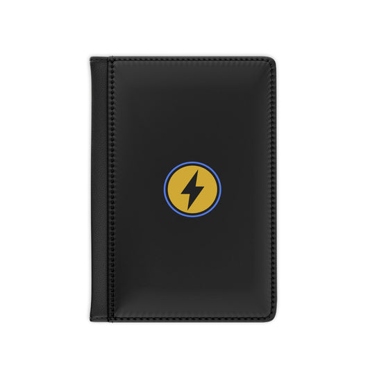 Lightning Bolt Passport Cover — Leather Travel Passport Holder
