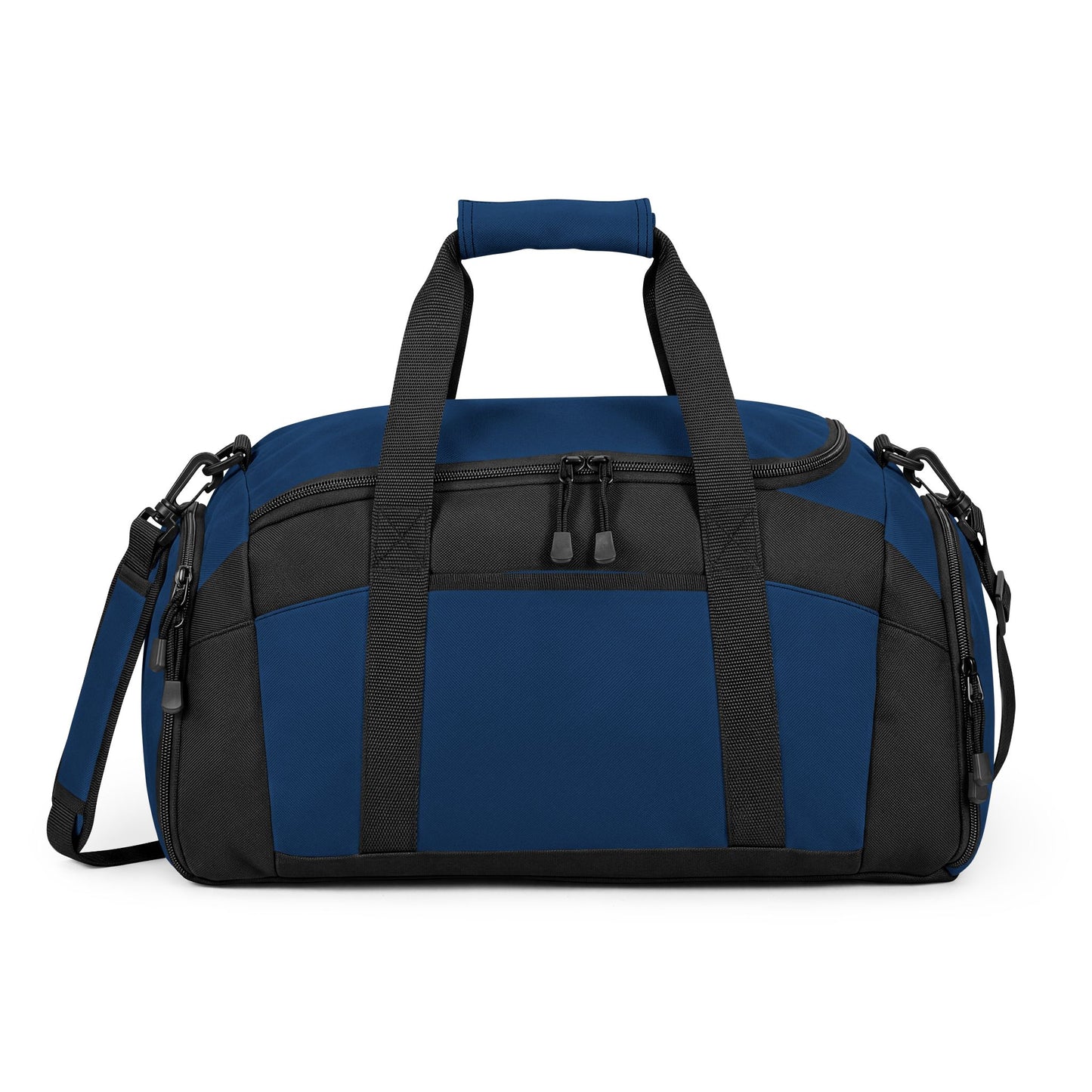 Black Athletic Gym Bag with Sunflower Patch — Durable Duffle for Workout & Travel
