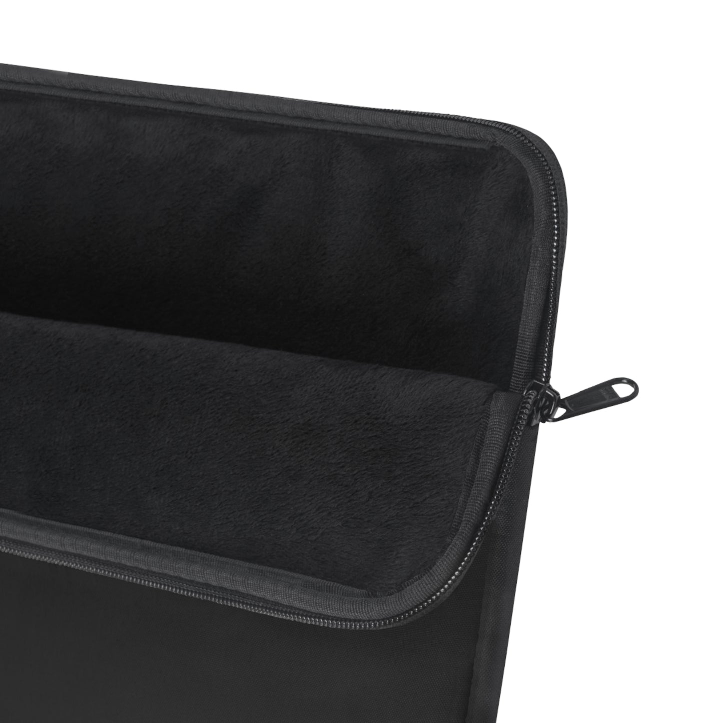 Minimal Black Laptop Sleeve with Yellow Lightning Bolt - Slim Protective Case