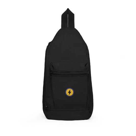 Electric Bolt Sling Bag – Compact Crossbody Daypack with Lightning Logo